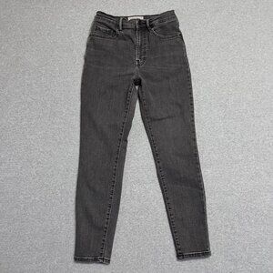 Everlane Jeans Womens 27 Black Ankle High Rise Medium Wash Stretch Denim
